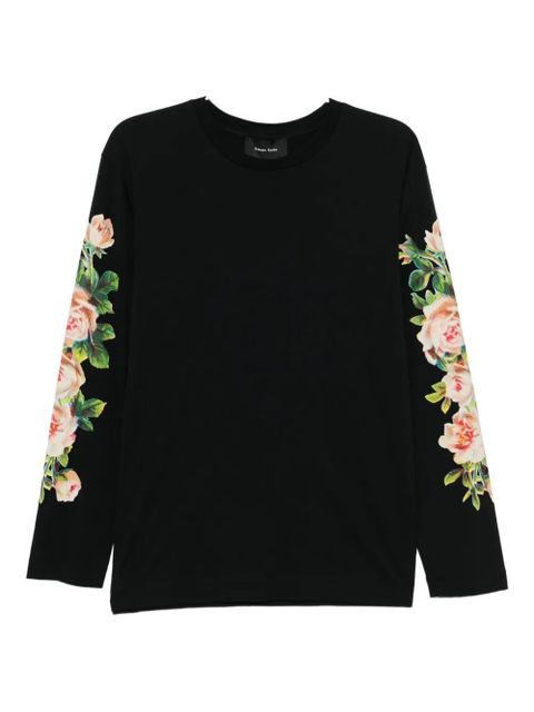 Simone Rocha floral-print T-shirt - Black