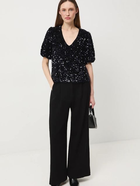 Medicine bluzka damska kolor granatowy z aplikacją - zdjęcie produktu nr 1