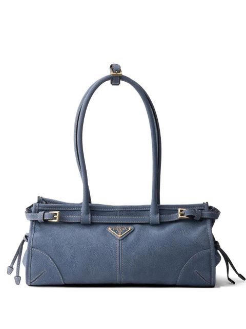 Prada Bonnie medium nubuck leather handbag - Blue - zdjęcie produktu nr 1