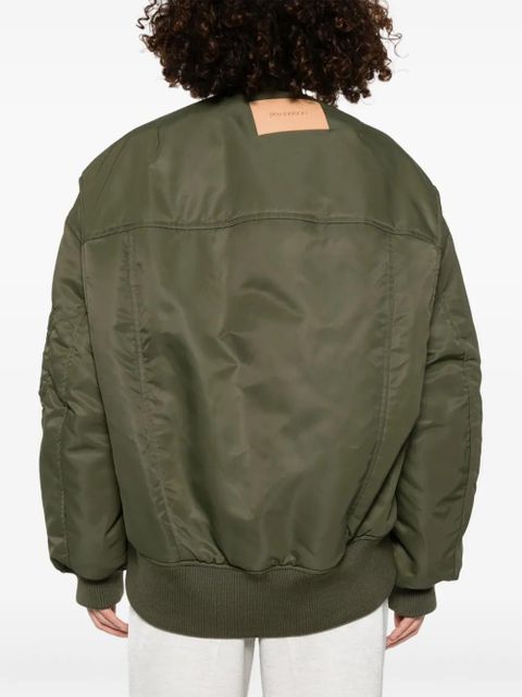 JW Anderson curved-hem bomber jacket - Green