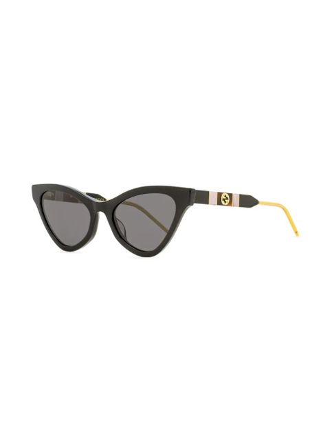 Gucci Eyewear GG logo cat-eye framed sunglasses - Black