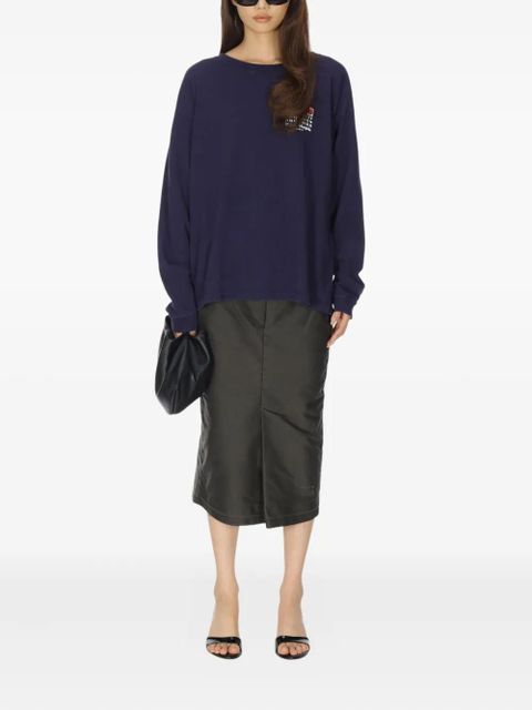 Maison Margiela Bingo long-sleeve T-shirt - Blue - zdjęcie produktu nr 2