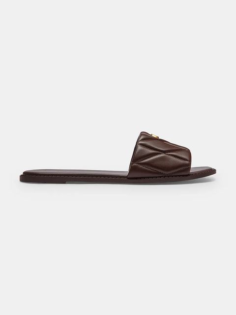 Coach klapki na płaskim obcasie damskie skórzane Holly Quilted Leather Sandal - zdjęcie produktu nr 2