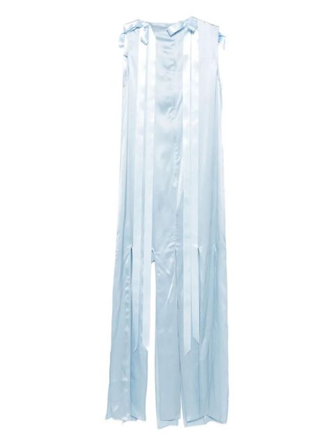 Simone Rocha Unbounded ribbon-detail sleeveless dress - Blue