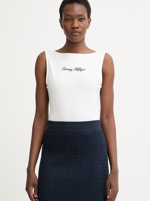 Tommy Hilfiger top damski bawełniany z elastanem - zdjęcie produktu nr 1