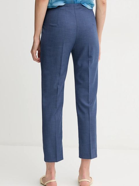 Sandro Ferrone spodnie damskie kolor granatowy dopasowane high waist S23XBEBERILLIO - zdjęcie produktu nr 2