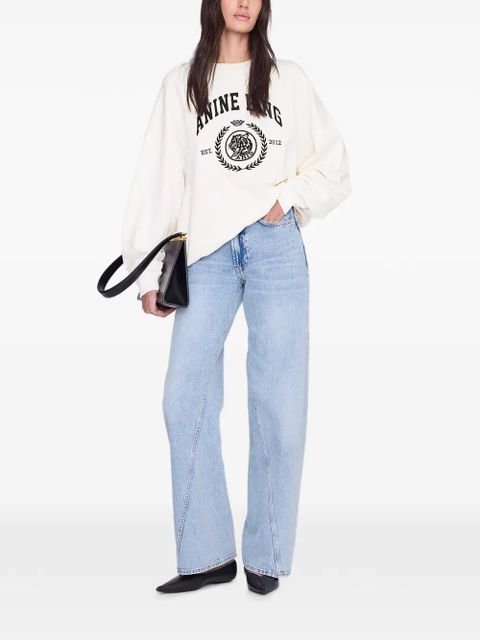 ANINE BING logo-print sweatshirt - Neutrals