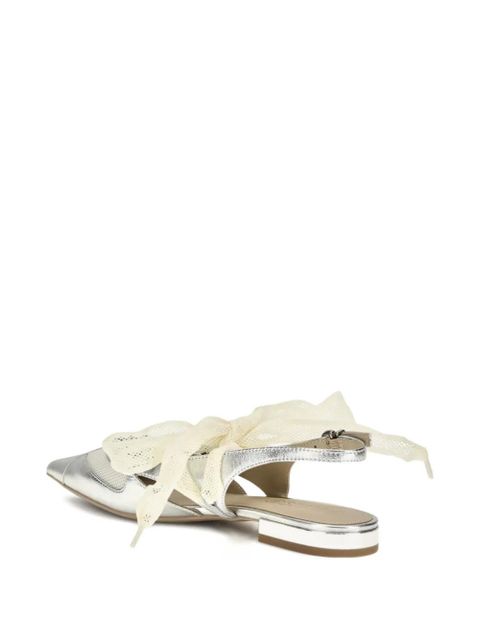 PINKO lace-up point-toe sandals - Silver