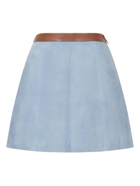 Marni nappa-waistband suede midi skirt - Blue - zdjęcie produktu nr 1