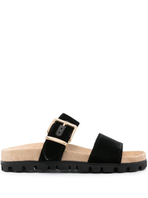 Miu Miu suede buckle sandals - Black - zdjęcie produktu nr 1