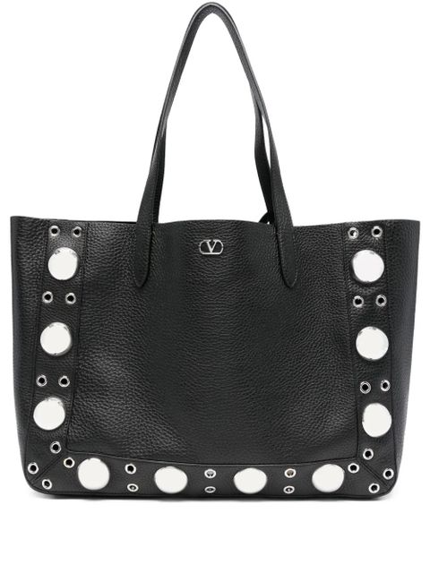 Valentino Garavani studded leather tote bag - Black - zdjęcie produktu nr 1