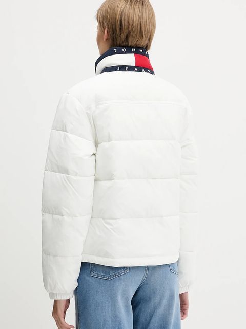Tommy Jeans kurtka kolor biały zimowa DW0DW21621