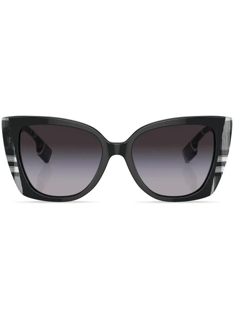 Burberry Eyewear oversized check-print sunglasses - Black - zdjęcie produktu nr 1