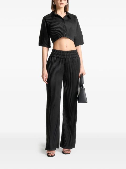 Manière De Voir Mona pleated shirt - Black - zdjęcie produktu nr 2