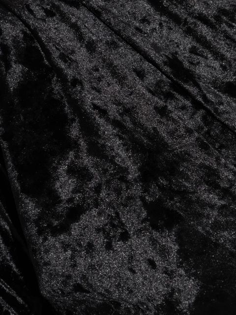 GANNI draped long-sleeved maxi dress - Black