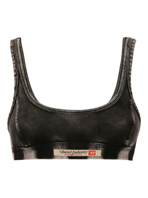 Diesel denim-effect bra - Grey