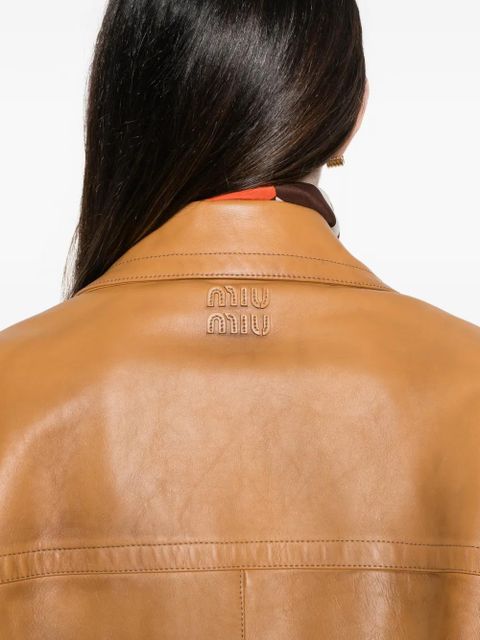 Miu Miu pocket single-breasted coat - Brown