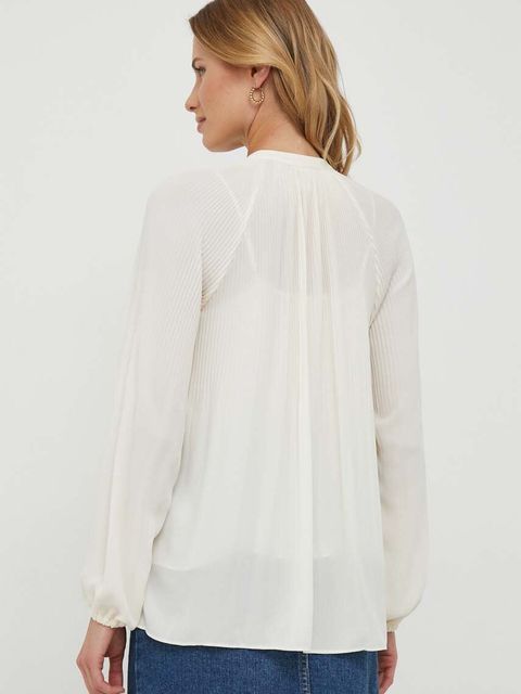 Lauren Ralph Lauren bluzka damska kolor beżowy gładka