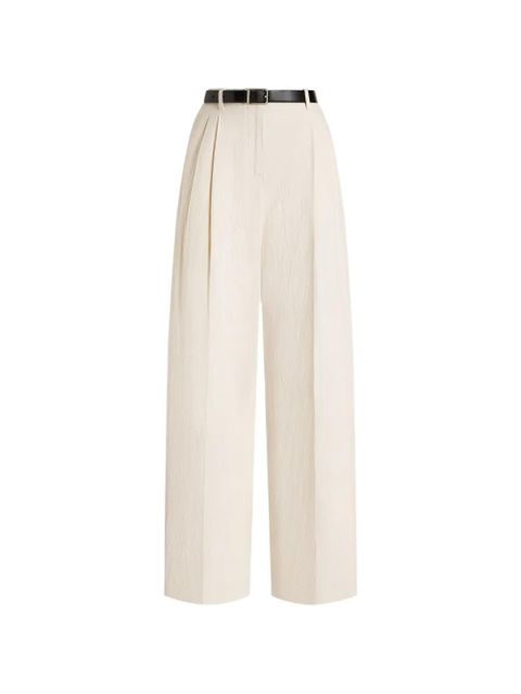 Dolce & Gabbana rustic cotton and linen canvas trousers - Neutrals - zdjęcie produktu nr 1
