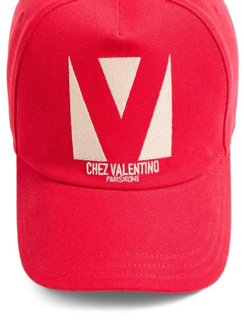 Valentino Garavani Chez cotton baseball cap - Red
