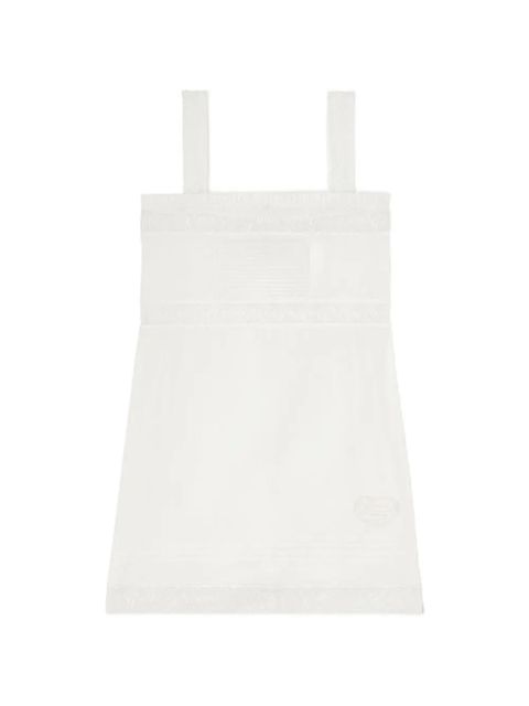 GANNI lace-trim mini dress - White - zdjęcie produktu nr 1