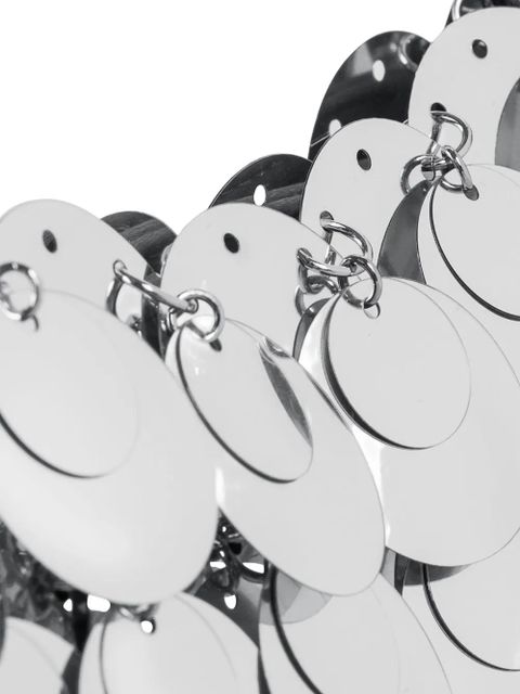 Rabanne Sparkle multi-layered chain mini bag - Grey