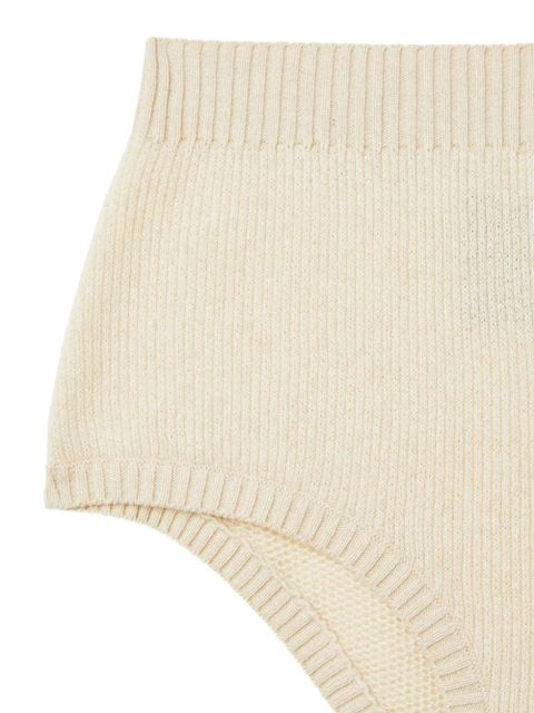 Alanui ribbed cashmere shorts - White - zdjęcie produktu nr 2