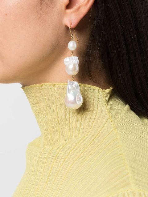 Jil Sander pearl drop earrings - Gold - zdjęcie produktu nr 2
