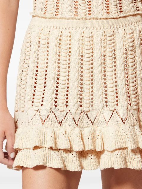 MARANT ÉTOILE Nelle ruffled mini skirt - Neutrals