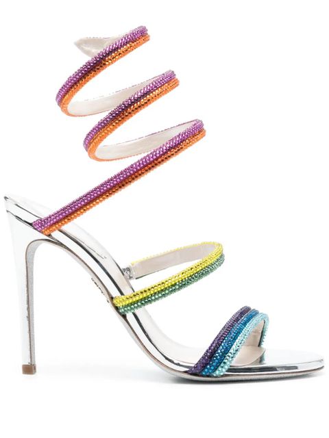 René Caovilla Rainbow 105mm leather sandals - Blue - zdjęcie produktu nr 1