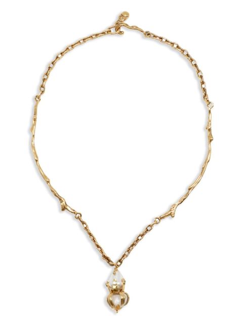 Marni encased-pearl branch-motif necklace - White - zdjęcie produktu nr 1
