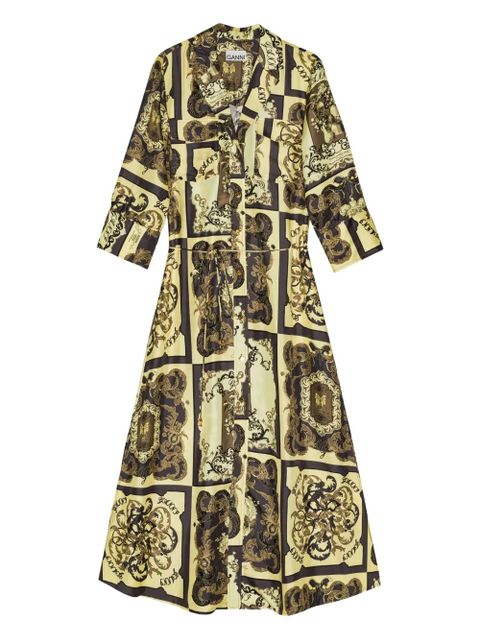 GANNI printed maxi dress - Yellow - zdjęcie produktu nr 1