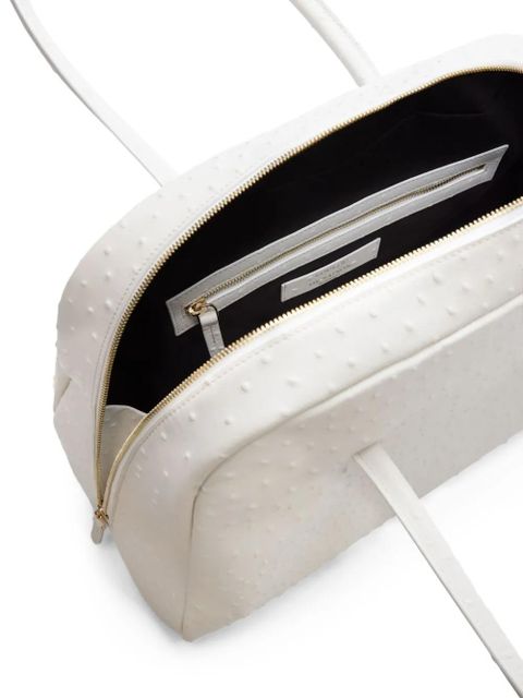 LouLou de Saison Darnen textured leather tote bag - White