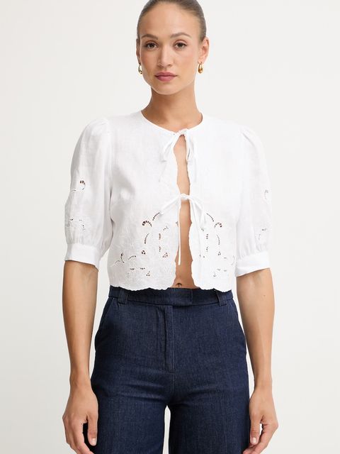 Twinset bluzka damska z lnem - zdjęcie produktu nr 1