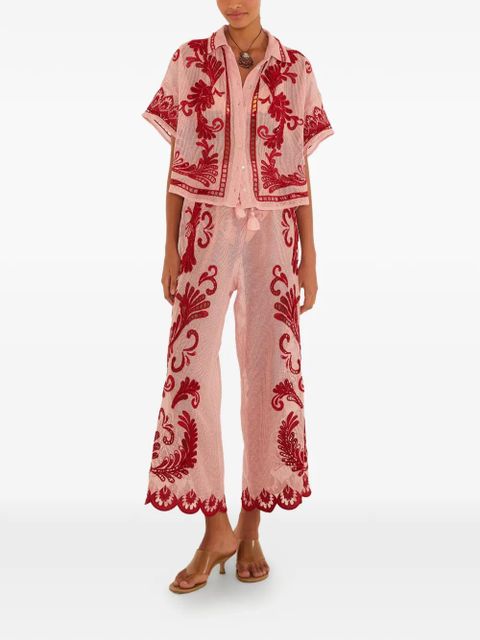 FARM Rio embroidered button-up shirt - Pink - zdjęcie produktu nr 2