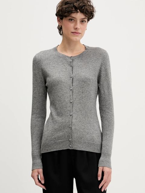 Sisley kardigan z domieszką wełny kolor szary lekki 102HM5237 - zdjęcie produktu nr 1