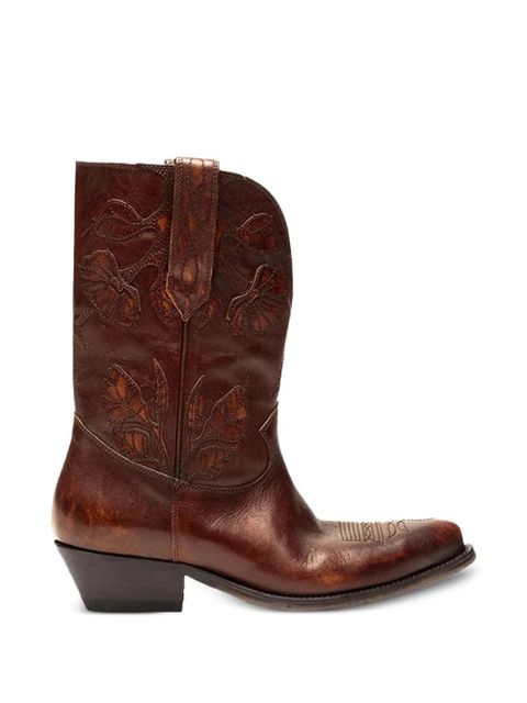 Golden Goose floral wish star low boots - Brown - zdjęcie produktu nr 1