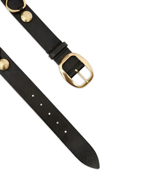 ISABEL MARANT Dara studded leather belt - Black