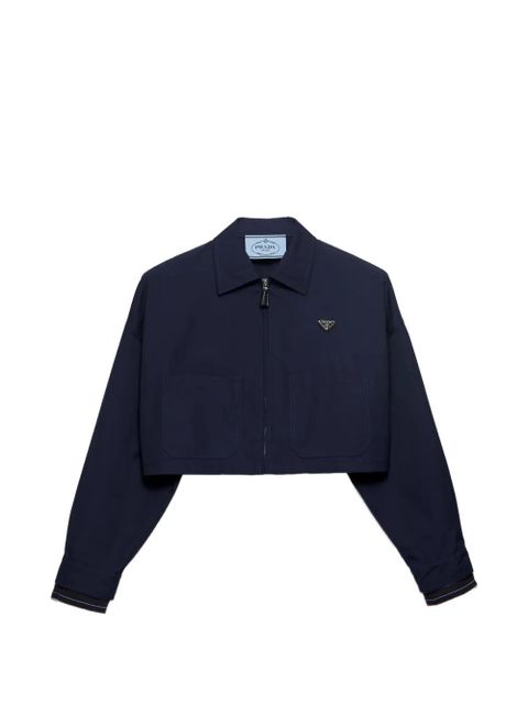 Prada poplin blouson jacket - Blue - zdjęcie produktu nr 1