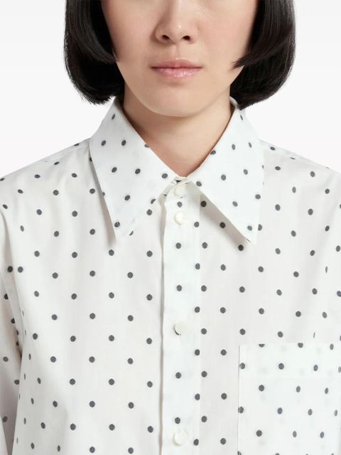 Marni polka dot-print poplin shirt - White
