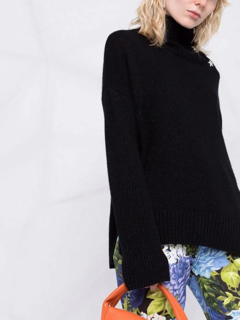 Zadig&Voltaire Alma star-charm high-neck jumper - Black