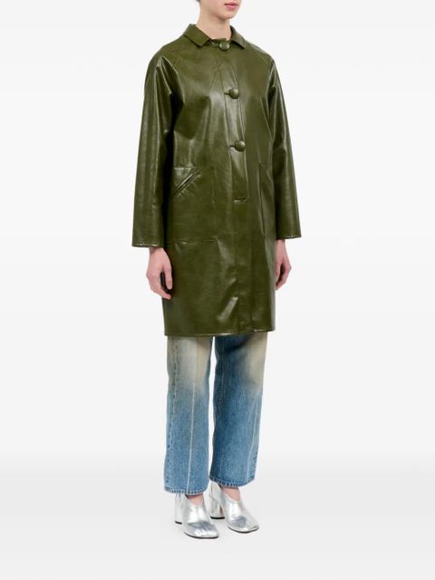 MM6 Maison Margiela buttoned single-breasted coat - Green