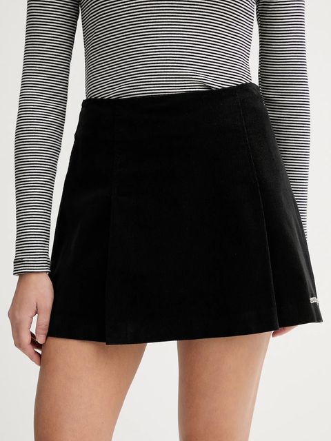 Tommy Jeans spódnica bawełniana kolor czarny mini rozkloszowana DW0DW22512 - zdjęcie produktu nr 1