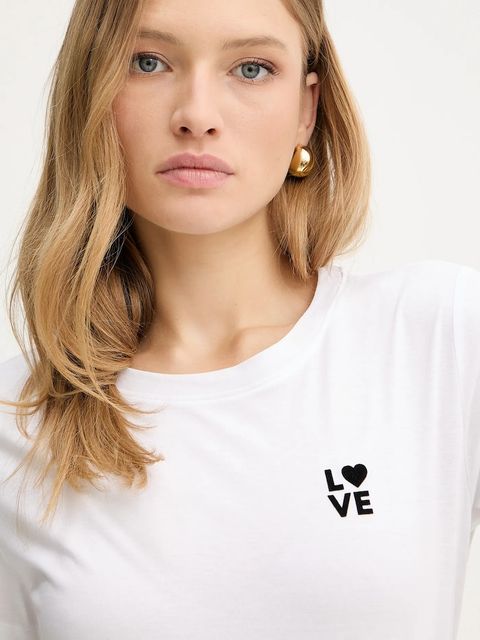 BOSS Orange t-shirt bawełniany damski kolor biały 50545288