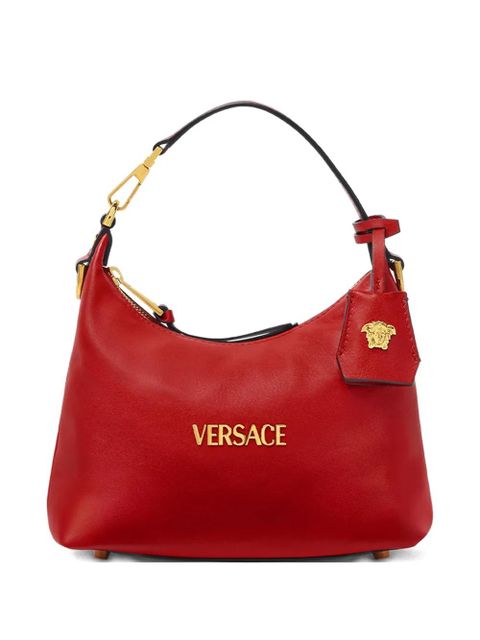 Versace Tag logo-plaque leather shoulder bag - Red - zdjęcie produktu nr 1