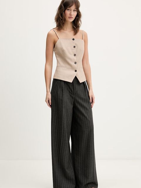 HUGO bluzka z dodatkiem lnu Copale - zdjęcie produktu nr 1