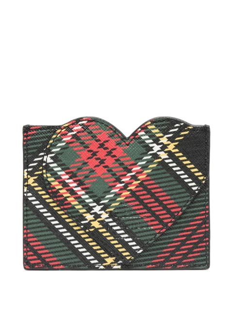 Vivienne Westwood heart-shaped plaid cardholder - Green - zdjęcie produktu nr 2