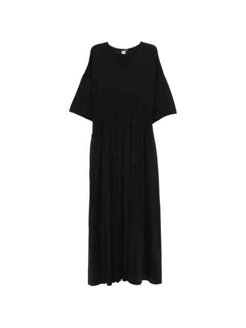 TOTEME short-sleeve pleated midi dress - Black - zdjęcie produktu nr 1