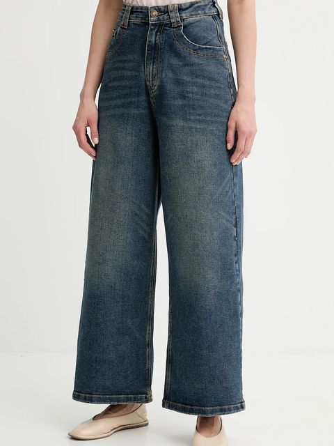 Answear.LAB jeansy damskie kolor granatowy