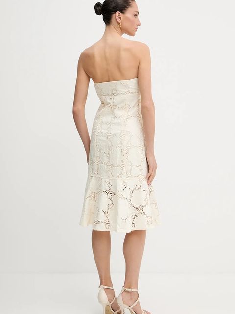 Guess sukienka MAISY kolor beżowy mini dopasowana W5GK0S WH6I0